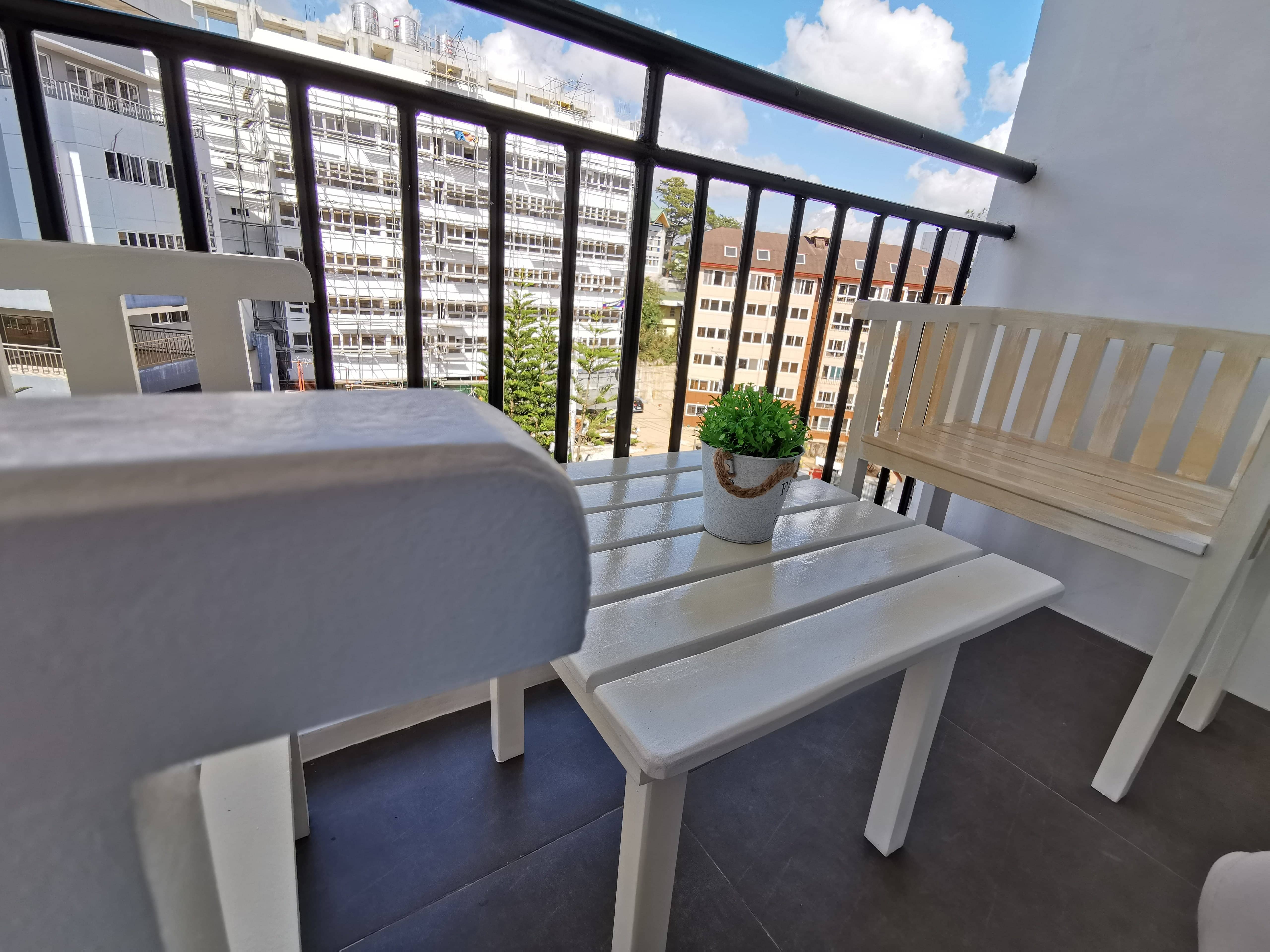 Private balcony view from corner unit condo in Baguio
